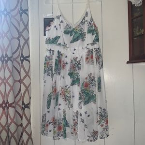 Brand new with tags Torrid white crochet chiffon mini dress